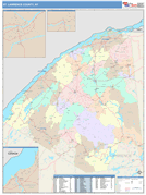 St. Lawrence County, NY Digital Map Color Cast Style